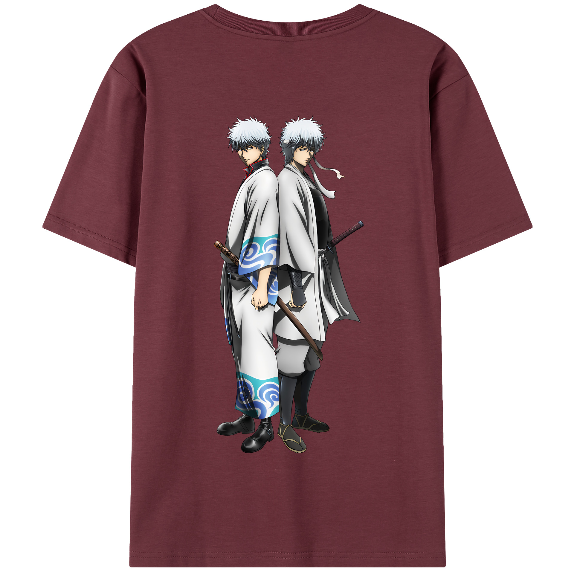 （画像用） ぎんたま 坂田銀時（さかたぎんとき） 神楽 志村新八（しむら しんぱち） GINTAMA Sakata Gintoki Kagura Shimura Shinpachi 綿100％半袖Tシャツ（背面プリント）